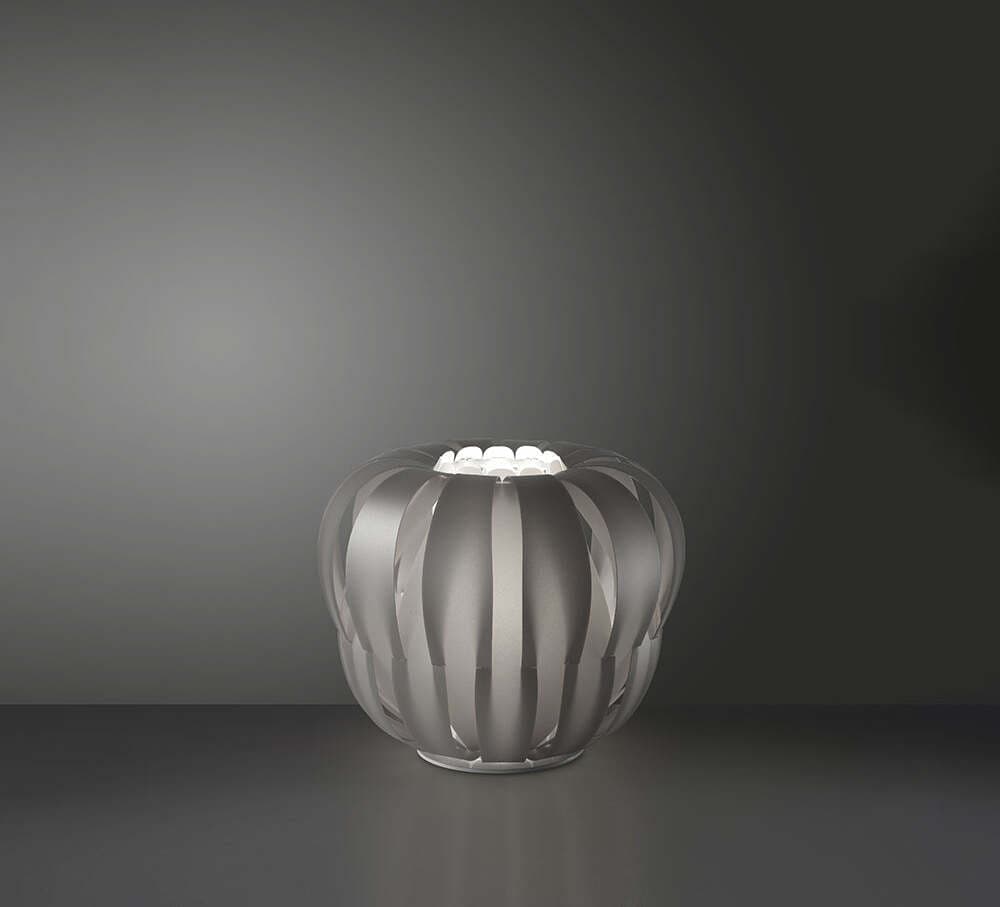 Lampada-Da-Tavolo-Moderna-1-Luce-Queen-In-Polilux-Silver-D19-Made-In-Italy