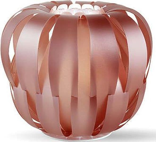 Lampada-Da-Tavolo-Moderna-1-Luce-Queen-Polilux-Rosa-Metallico-D19-Made-In-Italy