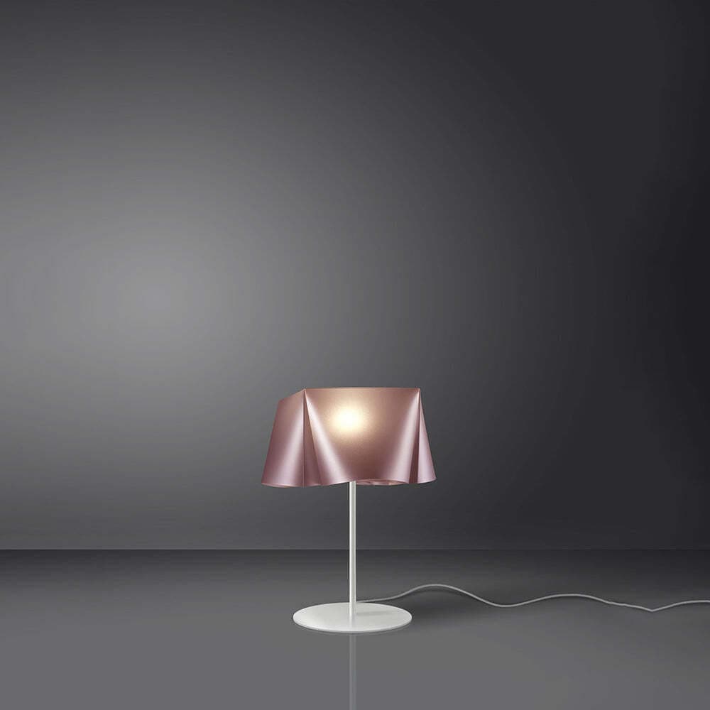 Lampada-Da-Tavolo-Moderna-1-Luce-Wanda-Polilux-Rosa-Metallico-D35-Made-In-Italy
