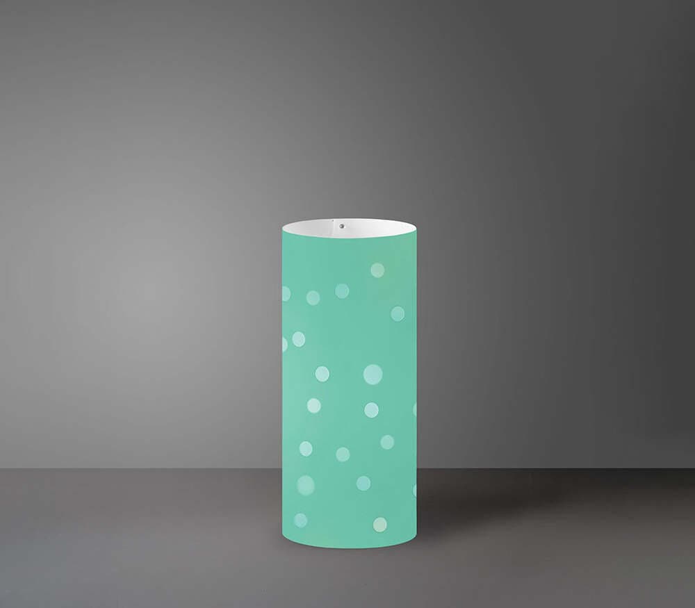 Lampada-Da-Tavolo-Moderna-A-1-Luce-Pois-In-Polilux-Bicolor-Verde-Made-In-Italy