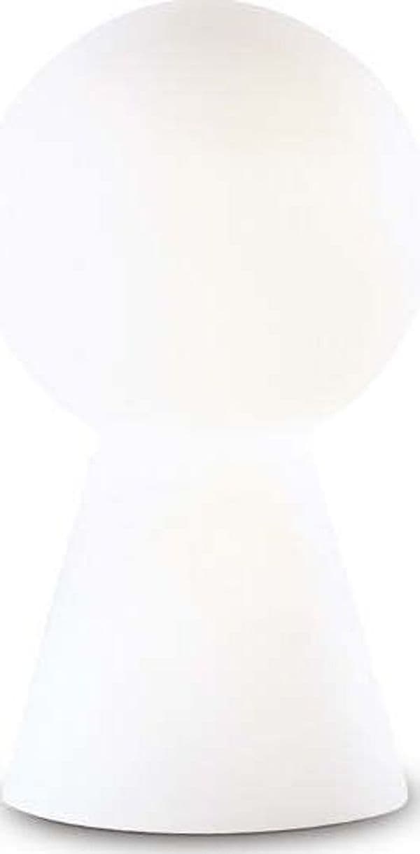 Lampada-Da-Tavolo-Moderna-Birillo-Vetro-Bianco-1-Luce-E27-D17,5Cm