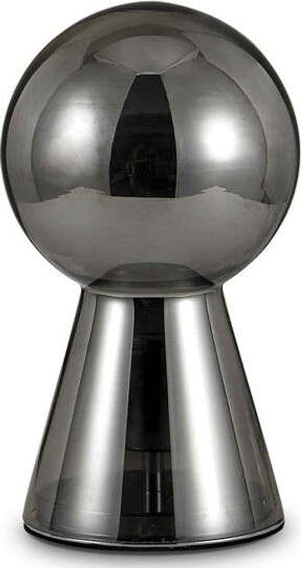 Lampada-Da-Tavolo-Moderna-Birillo-Vetro-Fumè-1-Luce-E27-D17,5Cm