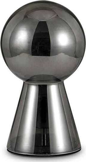 Lampada-Da-Tavolo-Moderna-Birillo-Vetro-Fumè-1-Luce-E27-D17,5Cm