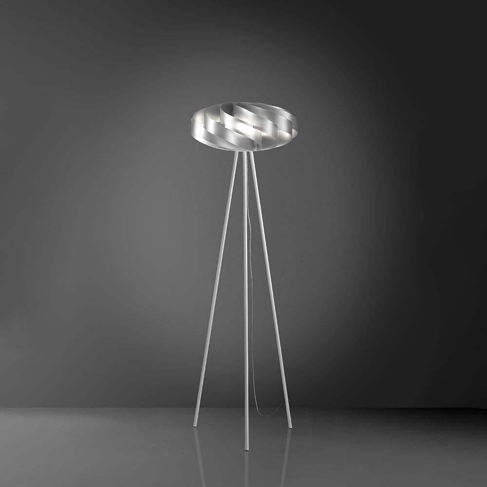 Lampada-Da-Terra-Con-Treppiede-1-Luce-Flat-In-Polilux-Silver-Made-In-Italy