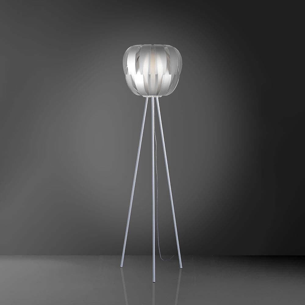 Lampada-Da-Terra-Con-Treppiede-1-Luce-Queen-In-Polilux-Silver-D60-Made-In-Italy