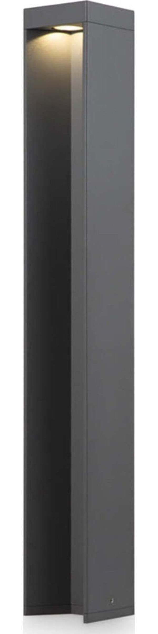 Lampada-Da-Terra-Moderna-Per-Esterno-Alluminio-Grigio-Luce-Led-9W-Ip54