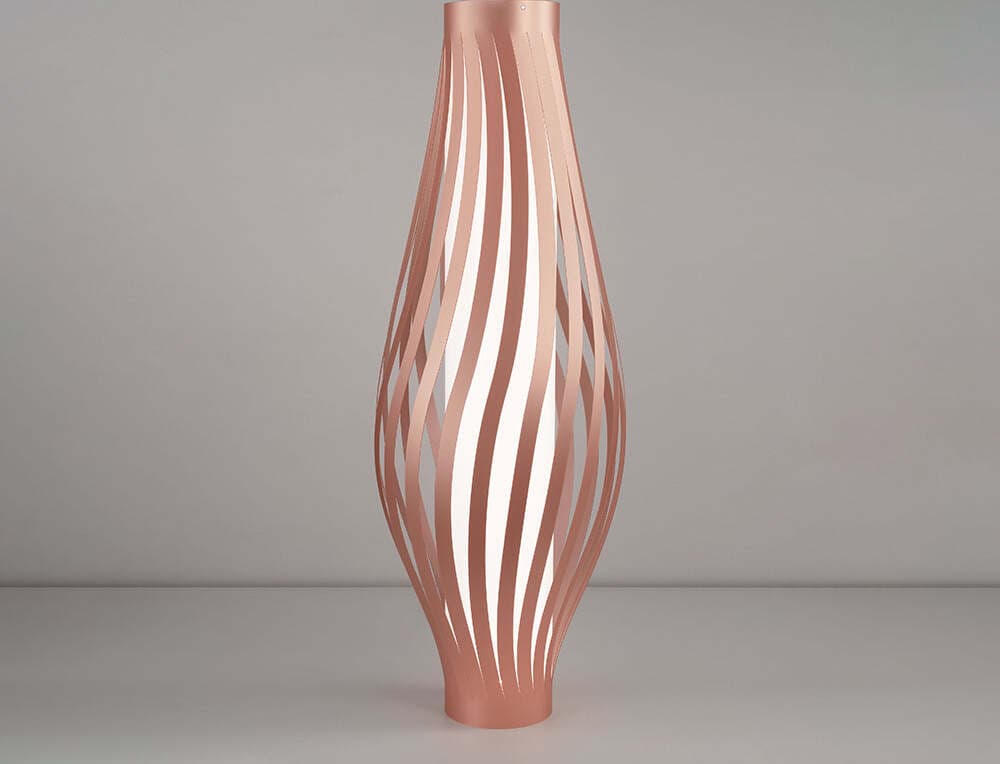 Lampada-Da-Terra-Totem-Dama-Helios-1-Luce-Polilux-Rosa-Metallico-Made-In-Italy