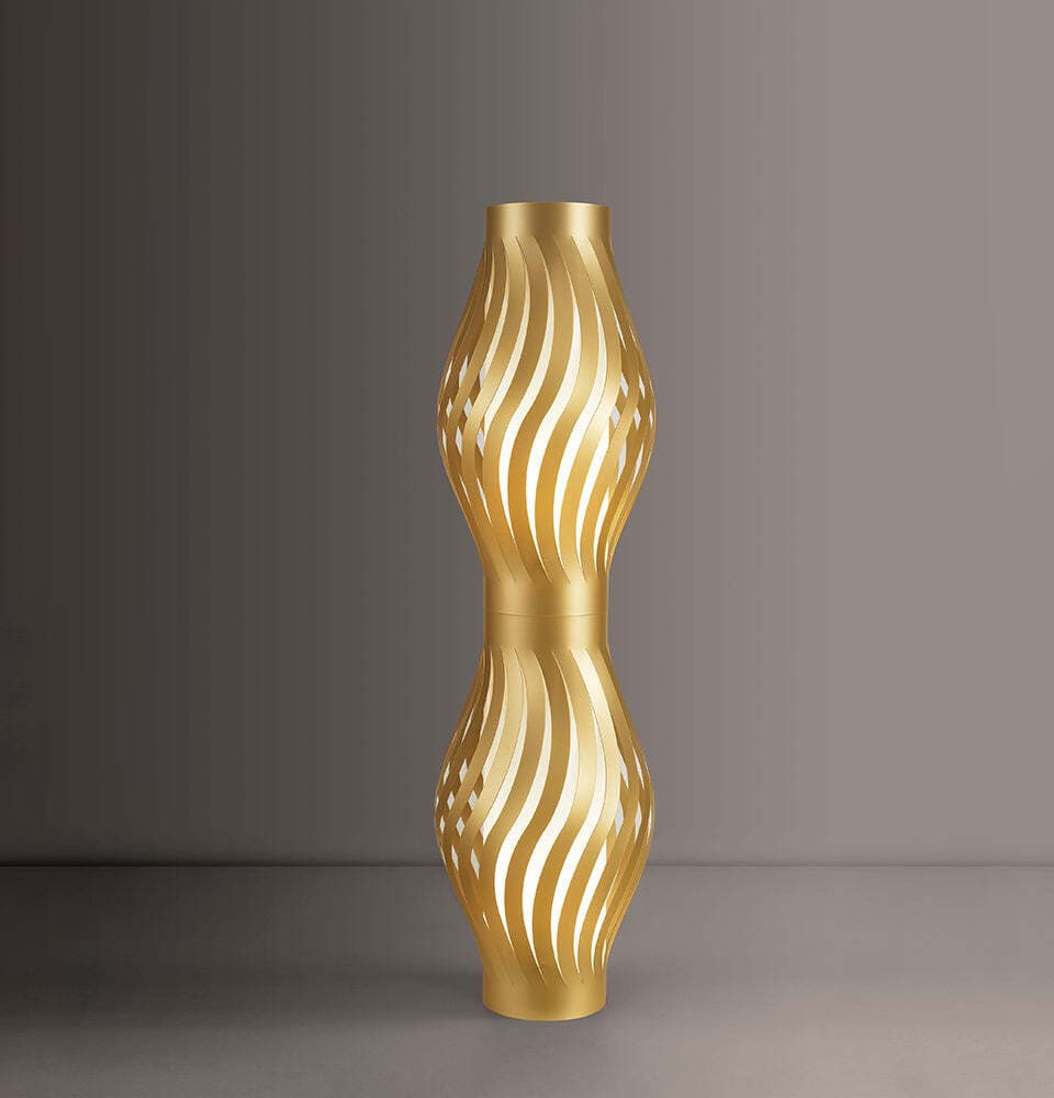 Lampada-Da-Terra-Totem-Helios-1-Luce-In-Polilux-Oro-Made-In-Italy