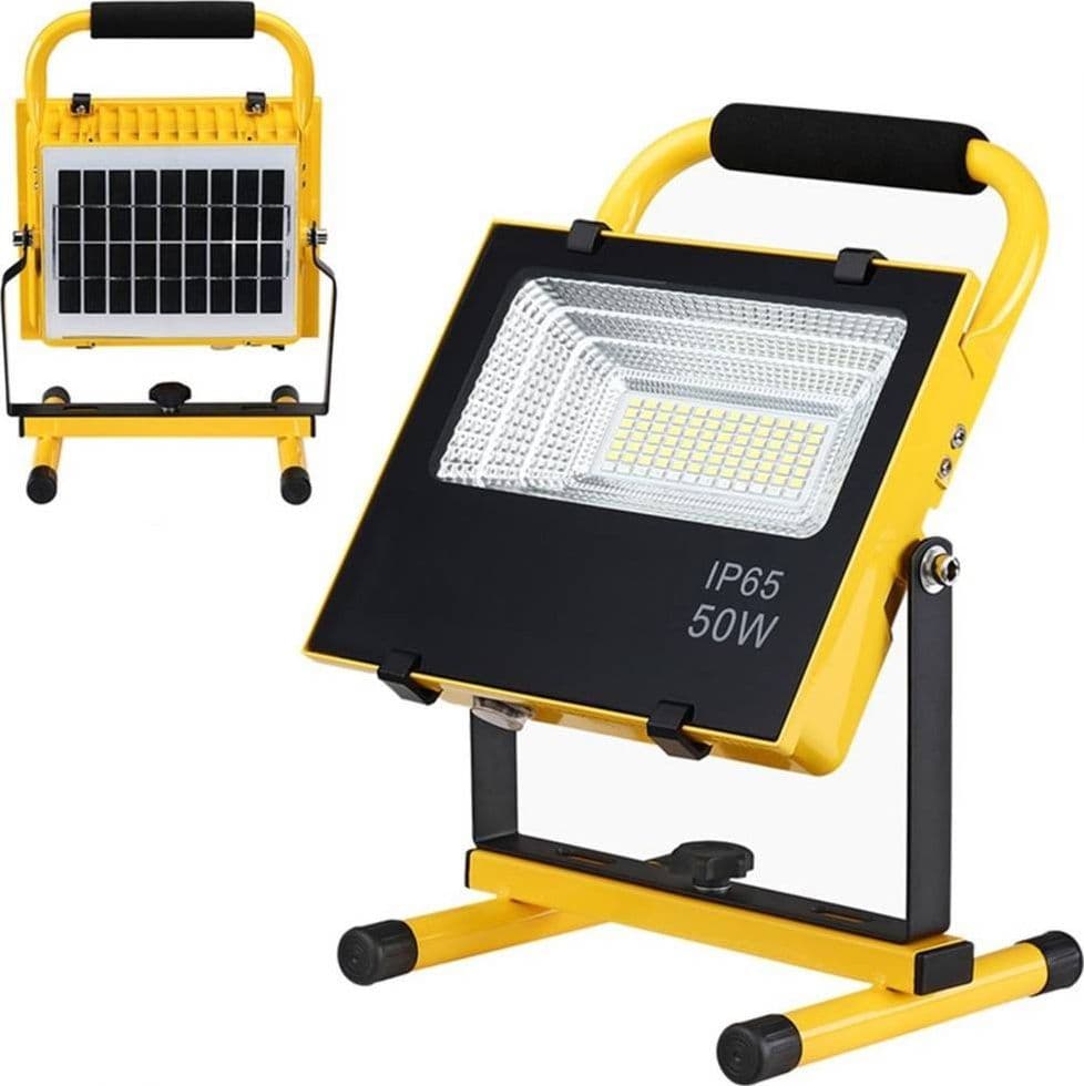 Lampada Faro Lavoro Portatile Con Pannello Solare 50w 504lm Luce Emergenza Sos Lampade Portatili Trade Shop italia - Napoli, Commerciovirtuoso.it
