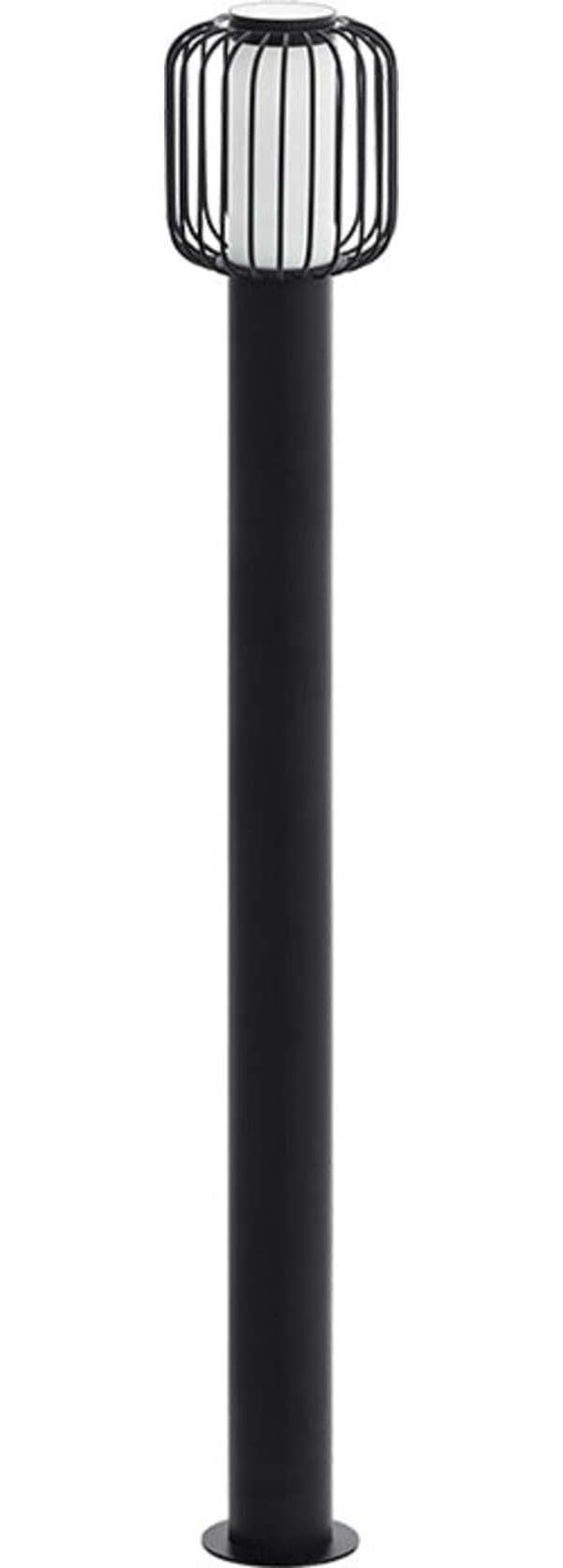 Lampada-Industrial-Da-Esterno-Ravello-1-Luce-Acciaio-Zincato-Nero-H110Cm