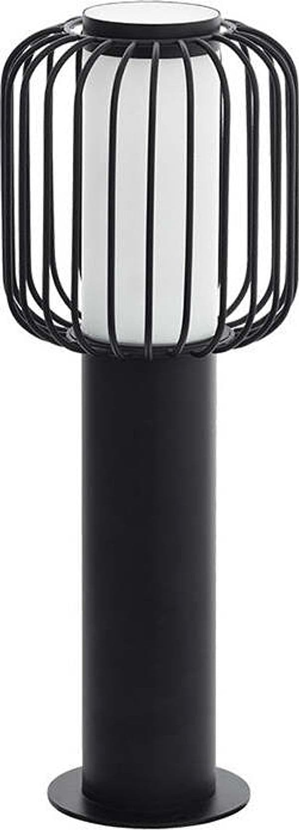 Lampada-Industrial-Da-Esterno-Ravello-1-Luce-Acciaio-Zincato-Nero-H45Cm