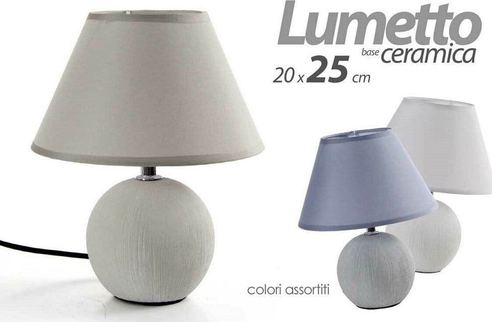 Lampada Interno Lumetto Abat-jour 20x25cm Base Ceramica Colori Assortiti 752681 Illuminazione/Illuminazione per interni/Lampade/Lampade da tavolo e abat-jour Trade Shop italia - Napoli, Commerciovirtuoso.it