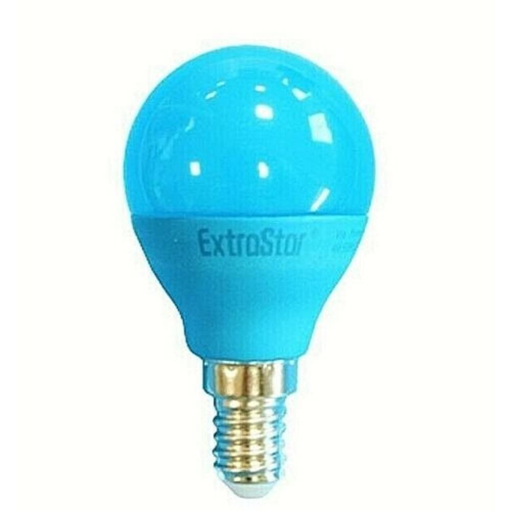 Lampada-Lampadina-A-Led-E14-4w-60-Lumen-Globetto-E14-Colorata-Luce-Azzurro-Blu