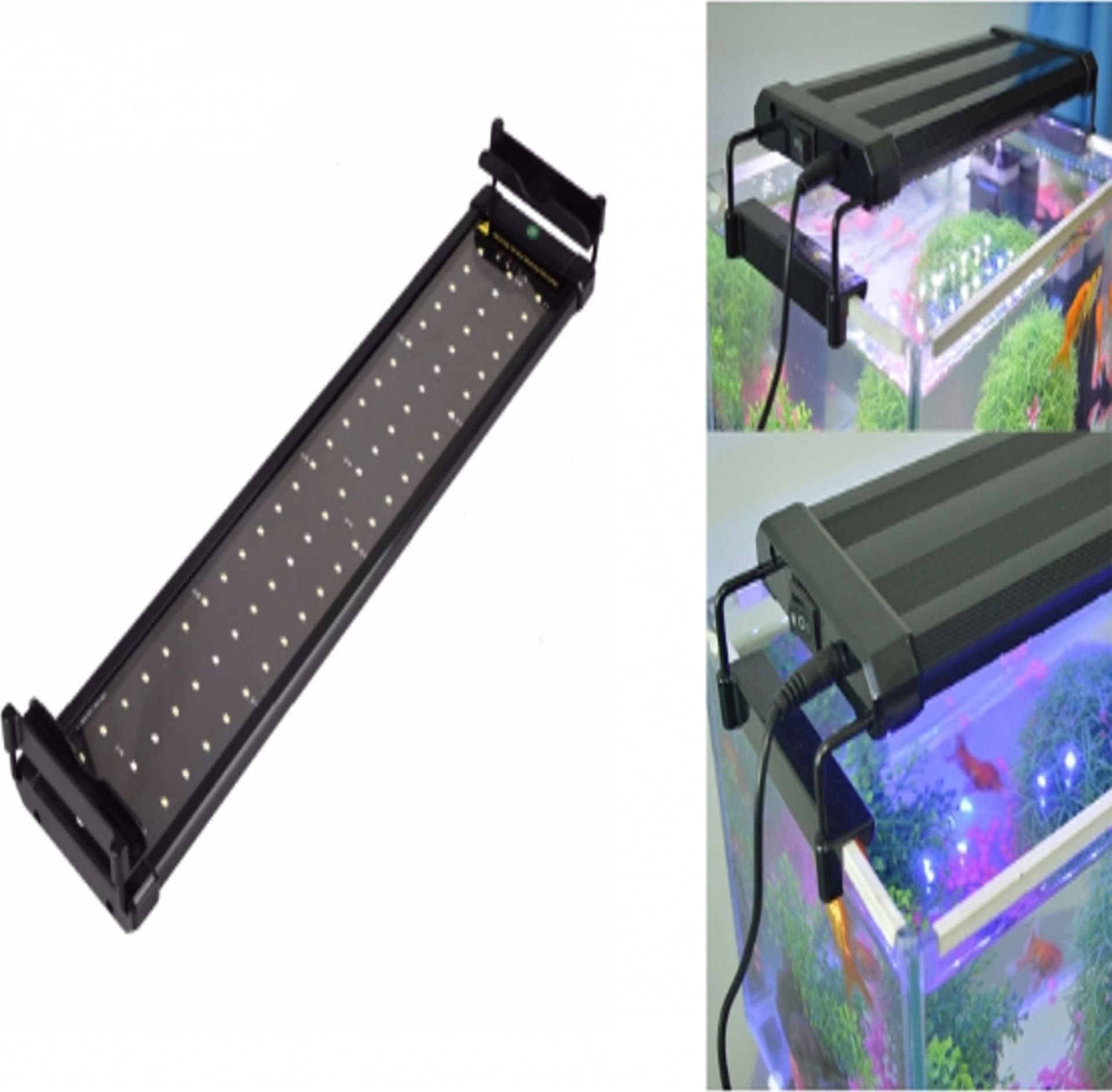 Lampada-Led-15w-Luce-Bianca-Blu-Lunare-Plafoniera-Estendibile-90-100-Cm-Acquario