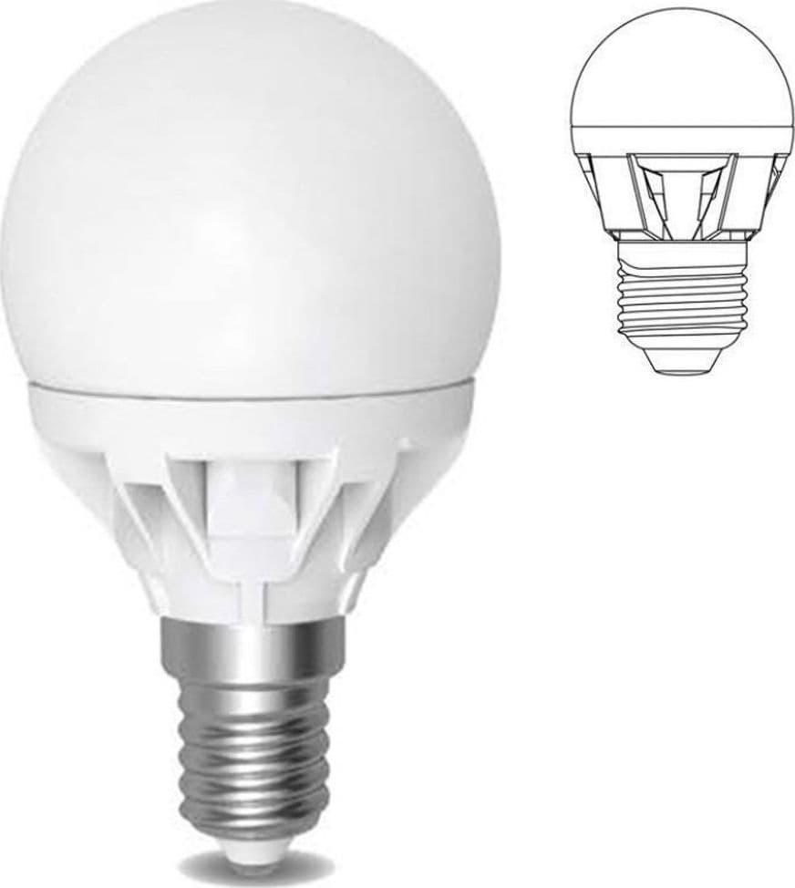 LAMPADA LED 6W WATT E14 490 LUMEN BIANCO CALDO 3000°K SFERA GLOBO OPACA Illuminazione/Lampadine/Lampadine a LED Trade Shop italia - Napoli, Commerciovirtuoso.it
