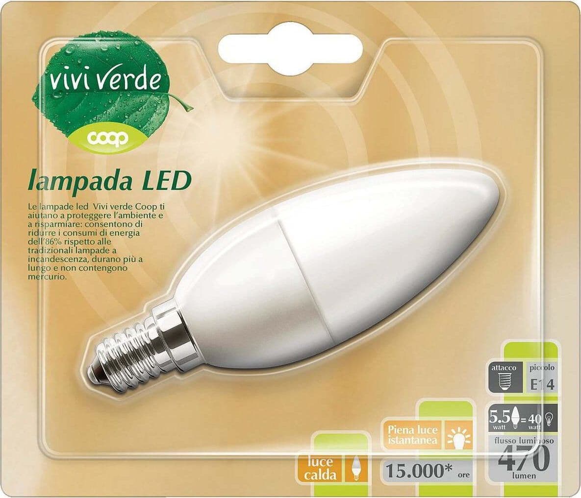 Lampada-led-candela-E14-350-lumen-COOP---VIVI-VERDE