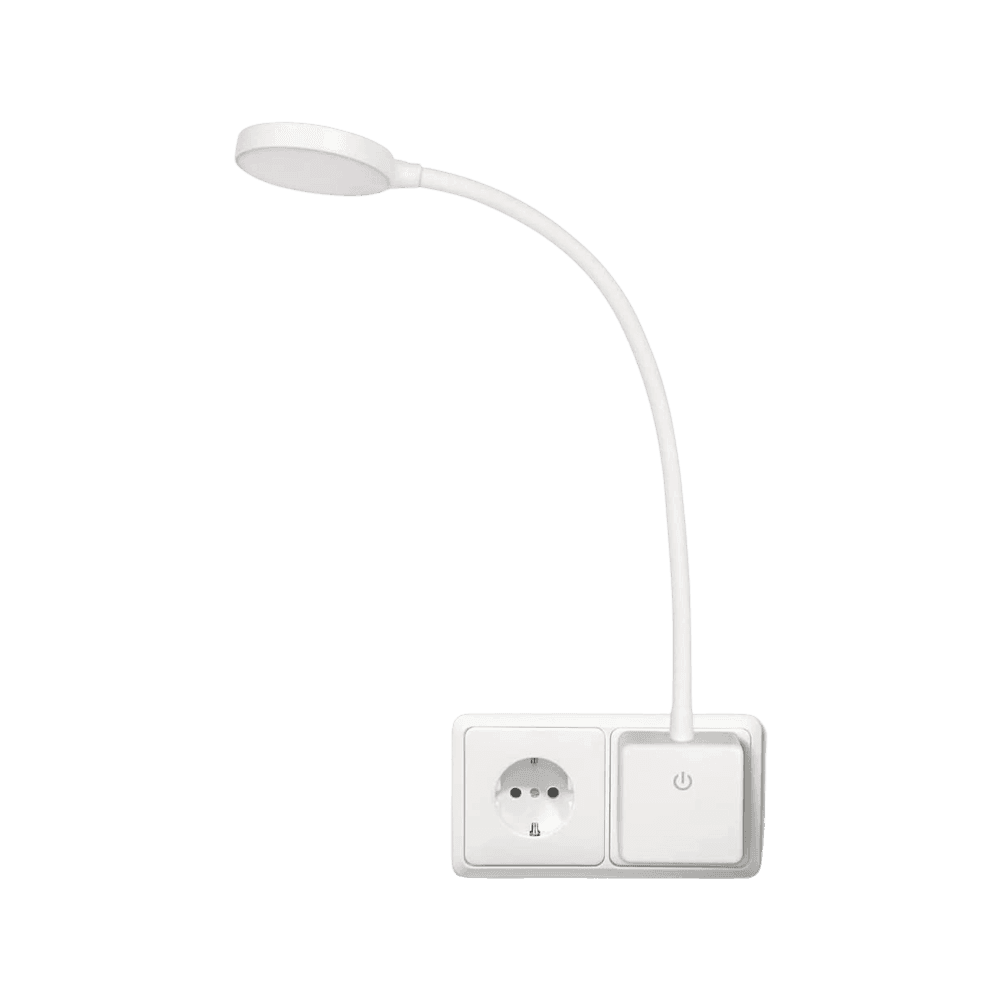 Lampada LED dimmerabile con attacco a spina e Interruttore Touch Bianca