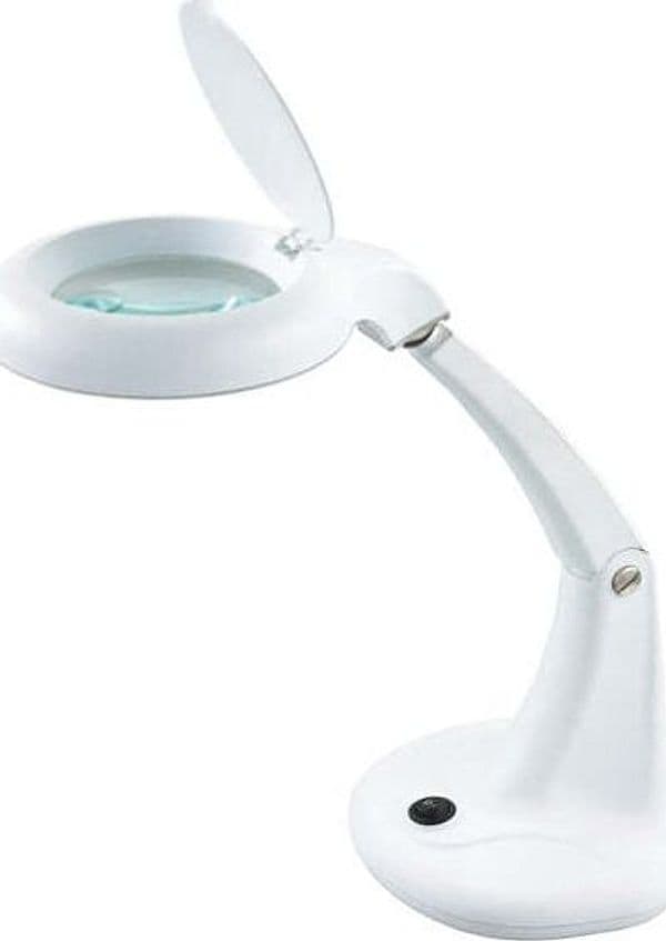Lampada MiniZoom - 30x15 5 cm - Led 5W - lente ingrandimento - bianco - Unilux Illuminazione/Illuminazione per interni/Lampade/Lampade da tavolo e abat-jour Eurocartuccia - Pavullo, Commerciovirtuoso.it