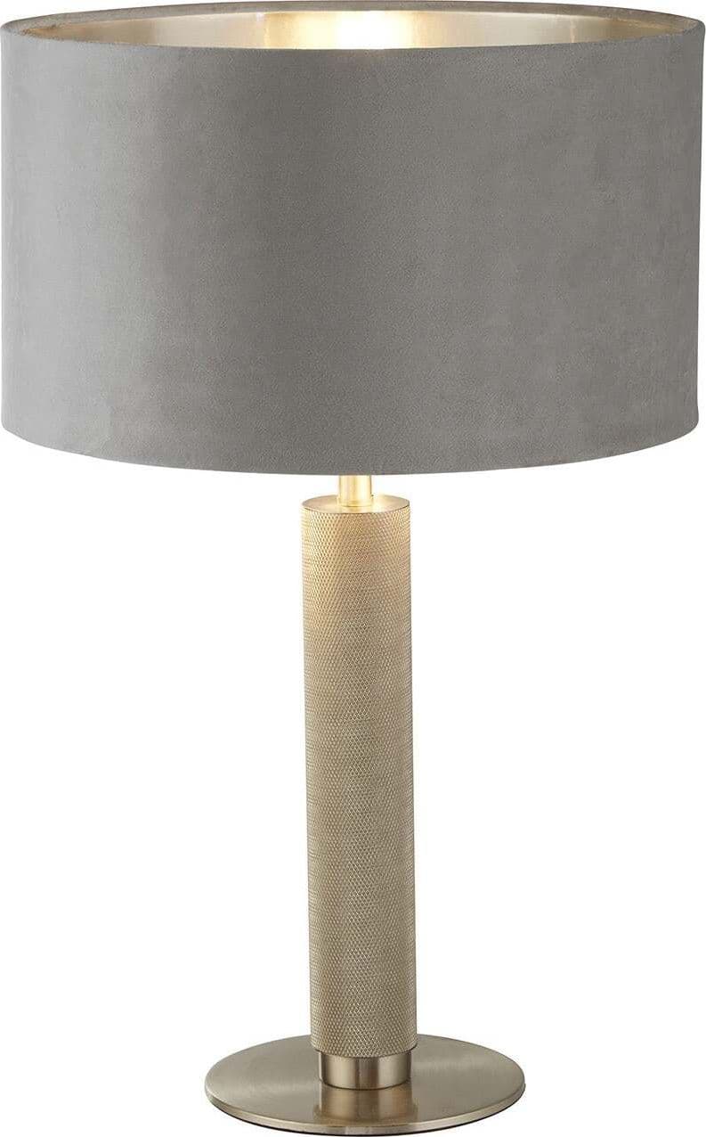 Lampada-Scrivania-Contemporanea-Londra-Acciaio-Ottone-Velluto-Grigio-1-Luce-E27