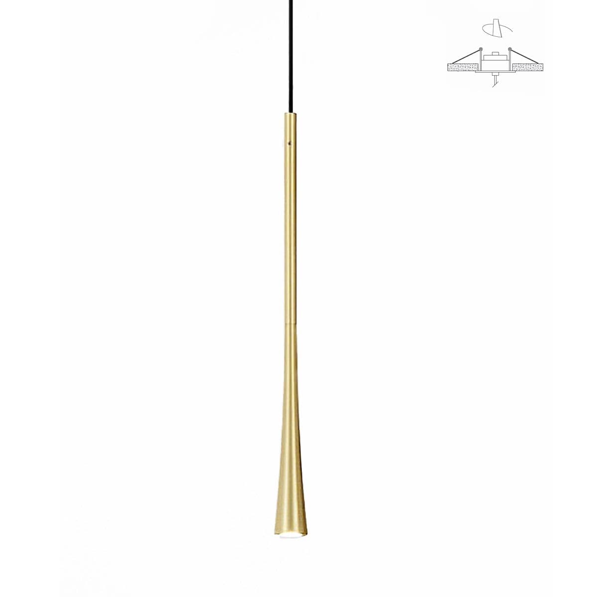 Lampada-soffitto-incasso-led-Gea-Luce-DAFNE-SP-I-oro-classico-sospensione