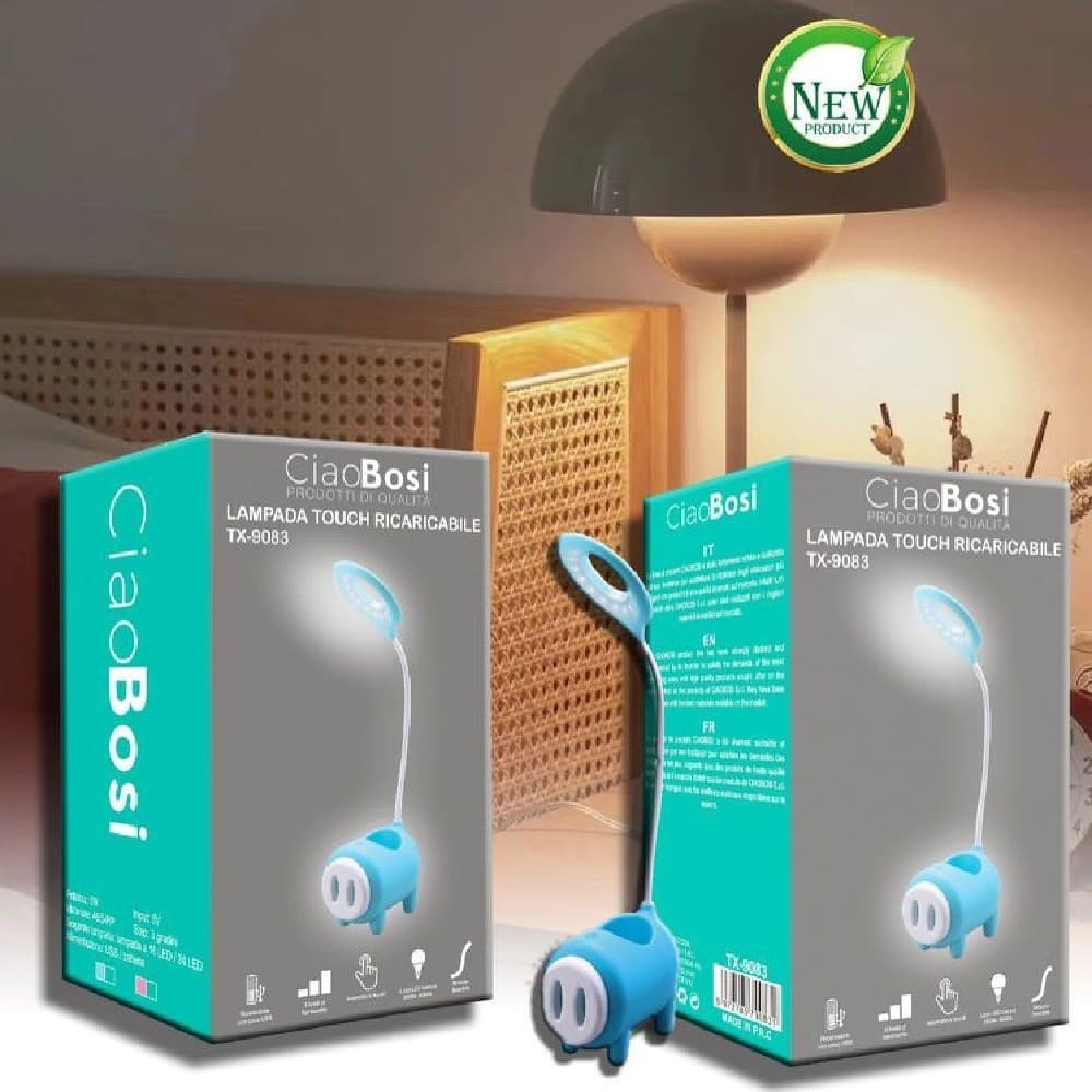 Lampada Tavolo Led Touch Ricaricabile Usb Flessibile Vano Oggetti Bambini Tx-9083 Illuminazione/Illuminazione per interni/Lampade/Lampade da tavolo e abat-jour Trade Shop italia - Napoli, Commerciovirtuoso.it