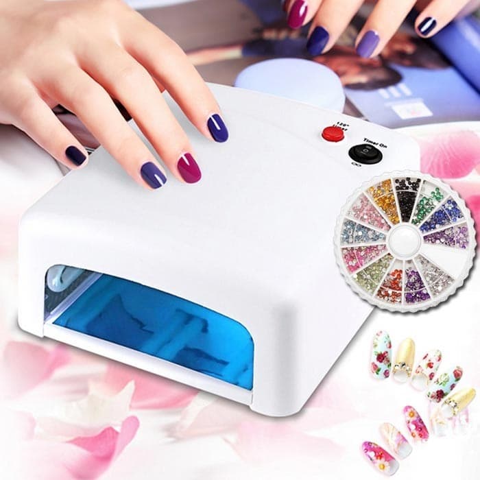 Lampada-Uv-Ricostruzione-Unghie-Gel-Fornetto-36w-Led-4-Bulbi-Con-Accessori-Nail