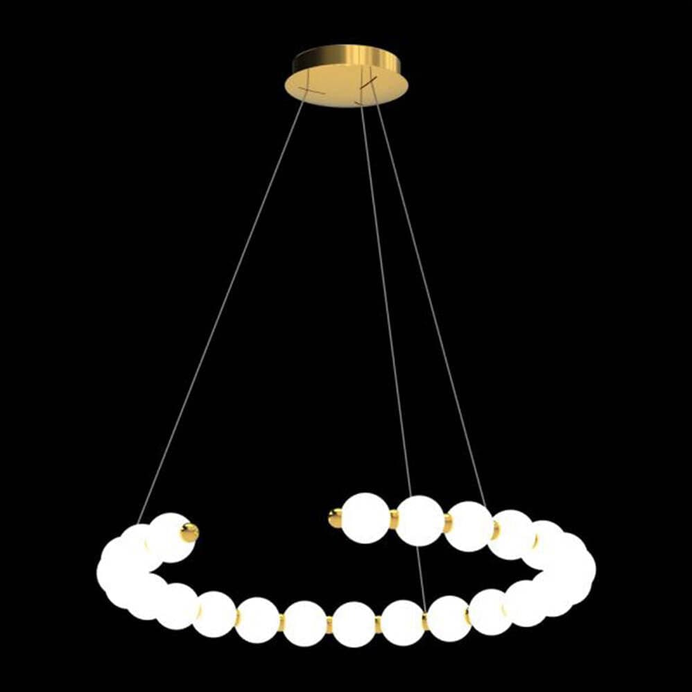 Lampadari-E-Sospensioni-Contemporaneo-Perla-24-Sfere-Vetro-Oro-Cromo-Led-48W