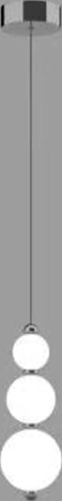 Lampadari-E-Sospensioni-Contemporaneo-Perla-3-Sfere-Vetro-Opaco-Cromo-Led-9W