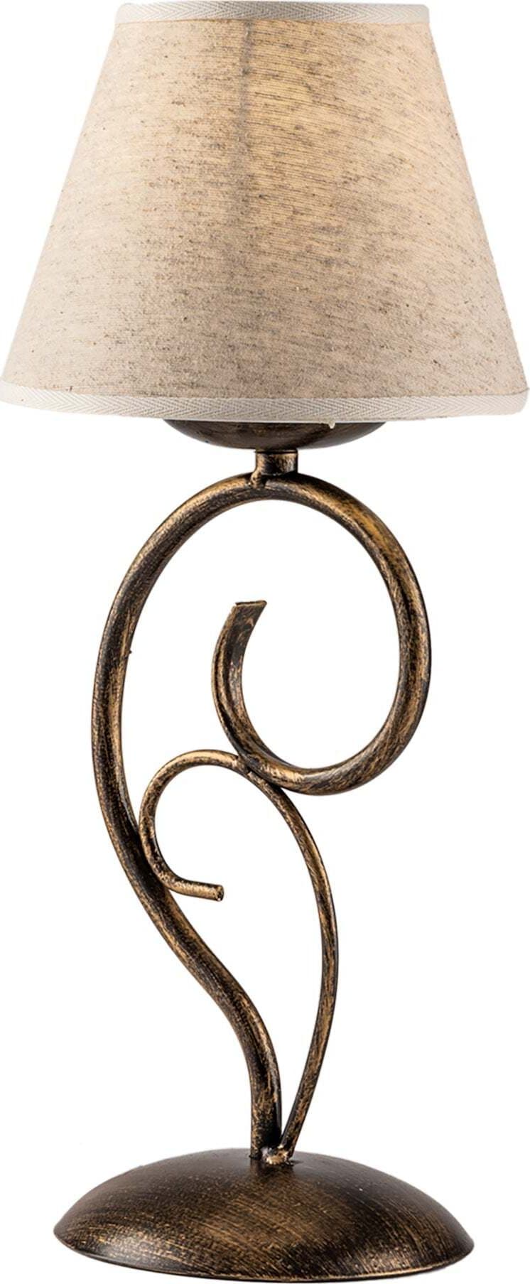 Lampadario-1-Luce-Vienna-Ferro-Marrone-E-Oro-Con-Paralume-In-Pvc