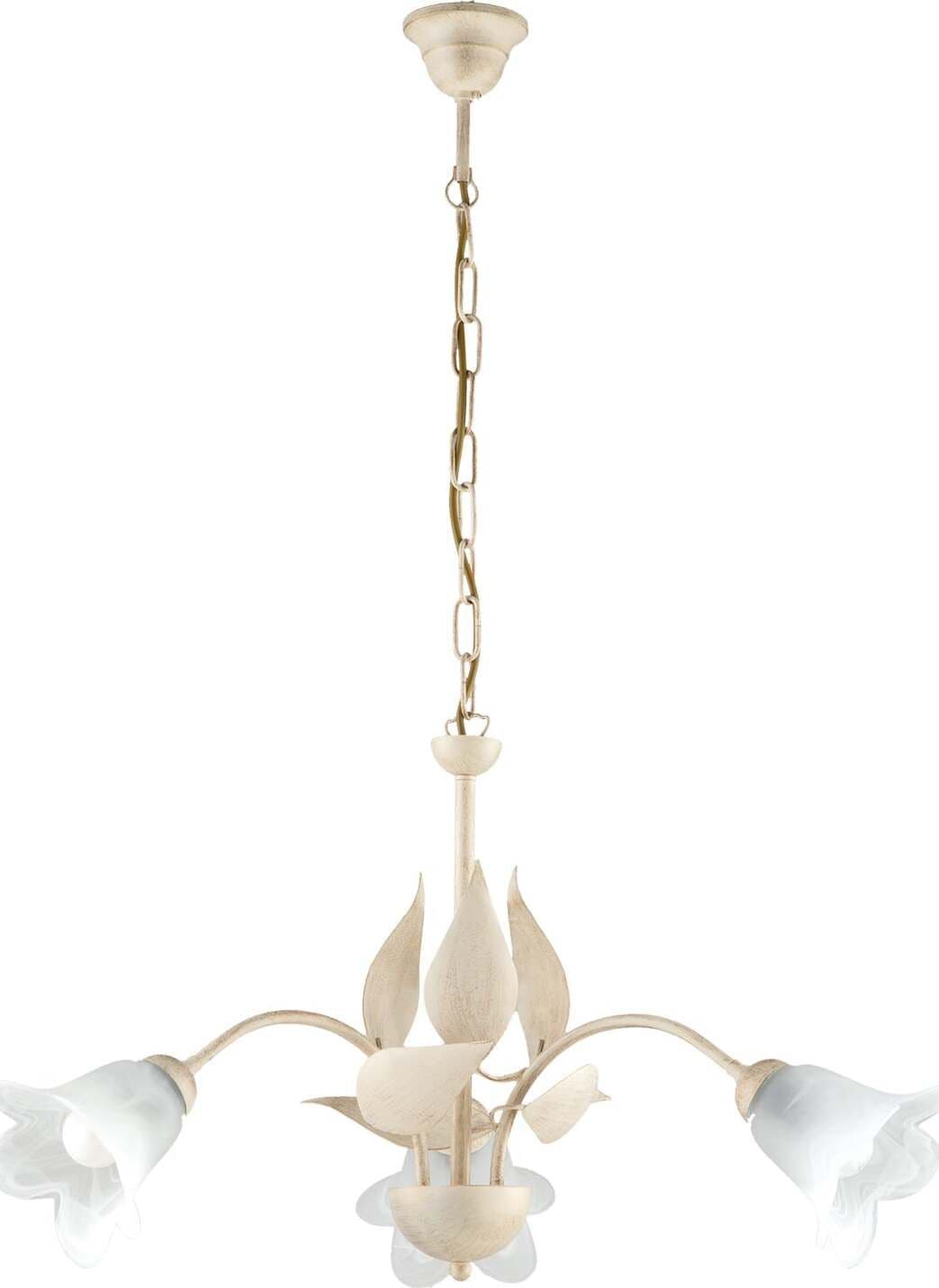 Lampadario-3-Luci-Olga-Ferro-Battuto-E-Vetro-Avorio-E-Oro