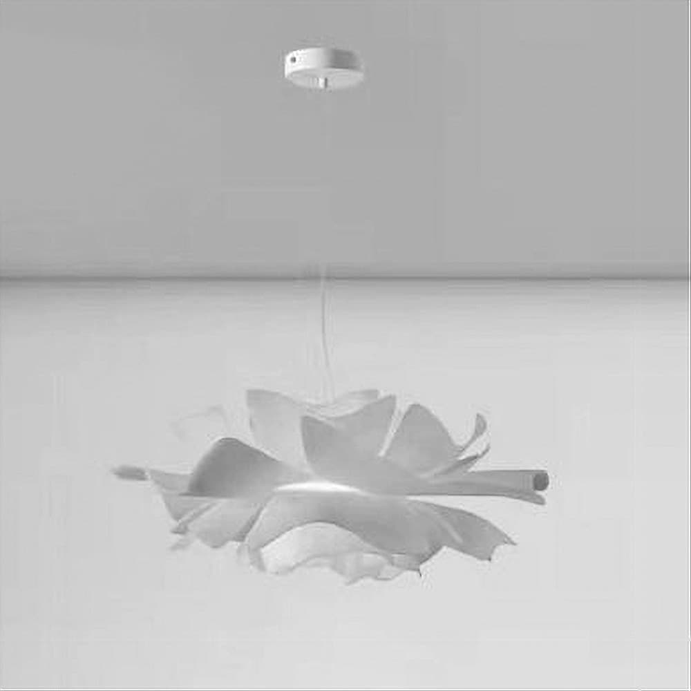 LAMPADARIO A SOSPENSIONE A FORMA DI FIORE PETALI BIANCO LUCE ATTACCO E27 IP20 71607 in Lampade a sospensione Trade Shop italia - Napoli, commercioVirtuoso.it