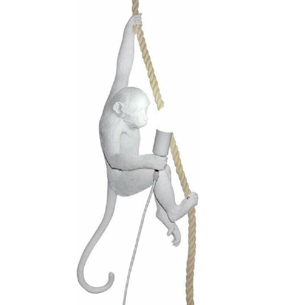 Lampadario-A-Sospensione-Con-Corda-In-Canapa-A-Forma-Di-Scimmia-Soffitto-E27-B46