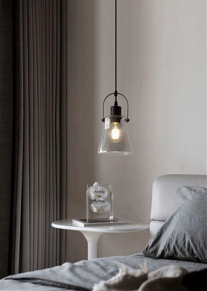 LAMPADARIO A SOSPENSIONE CON PARALUME IN VETRO LAMPADA MODERNA ATTACCO E27 LP-90 in Lampade a sospensione Trade Shop italia - Napoli, commercioVirtuoso.it