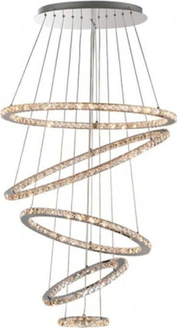 Lampadario-A-Sospensione-Contemp-Concentric-Anelli-Metallo-E-Cristalli-Led-159W