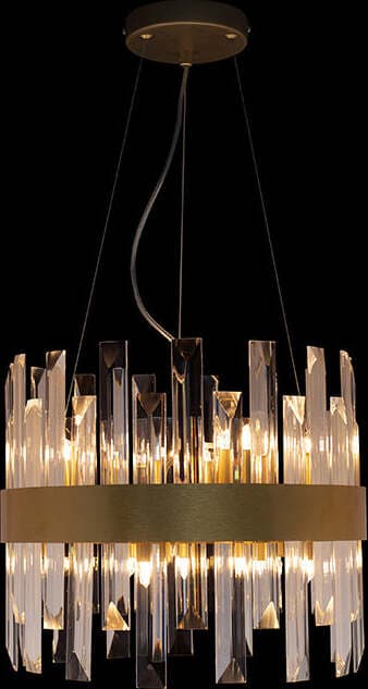 Lampadario-A-Sospensione-Contemp-Zenna-Metallo-Cristallo-Oro-Satinato-10-Led-G9