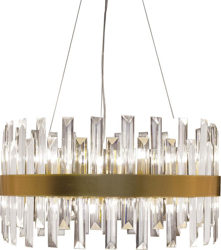 Lampadario-A-Sospensione-Contemp-Zenna-Metallo-Cristallo-Oro-Satinato-14-Led-G9