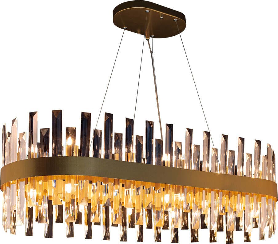 Lampadario-A-Sospensione-Contemp-Zenna-Metallo-Cristallo-Oro-Satinato-28-Led-G9