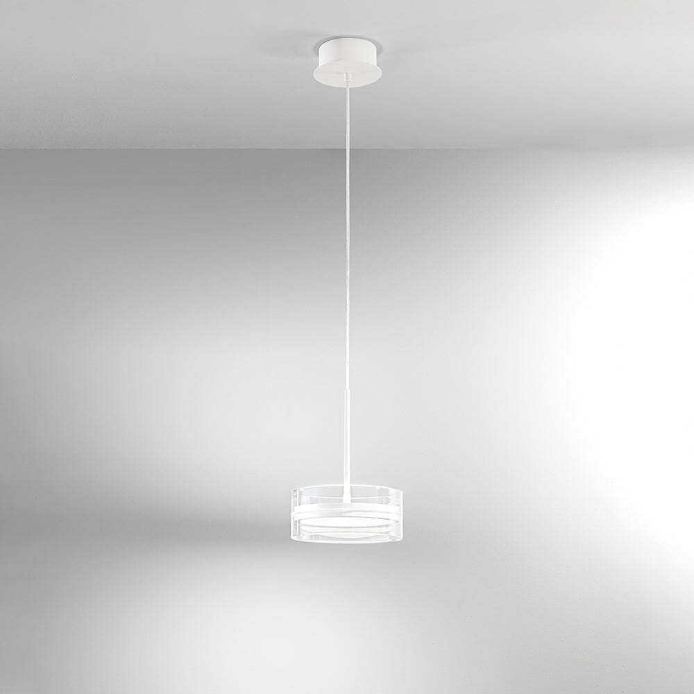 Lampadario-A-Sospensione-Contemporaneo-Aere-Alluminio-Bianco-Led-Integrato-14W