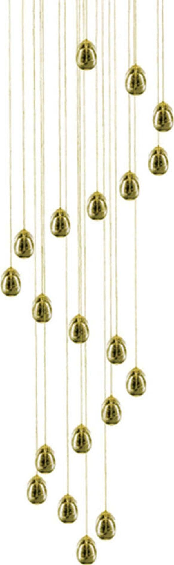 Lampadario-A-Sospensione-Contemporaneo-Golden-Egg-Oro-Vetro-Pulegoso-Led-96W