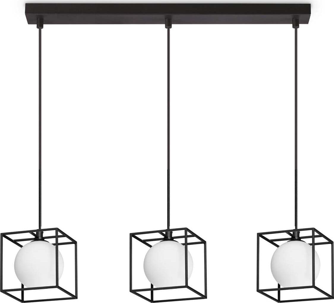 Lampadario-A-Sospensione-Contemporaneo-Lingotto-Metallo-Nero-G9-4W-3000K-Ip20