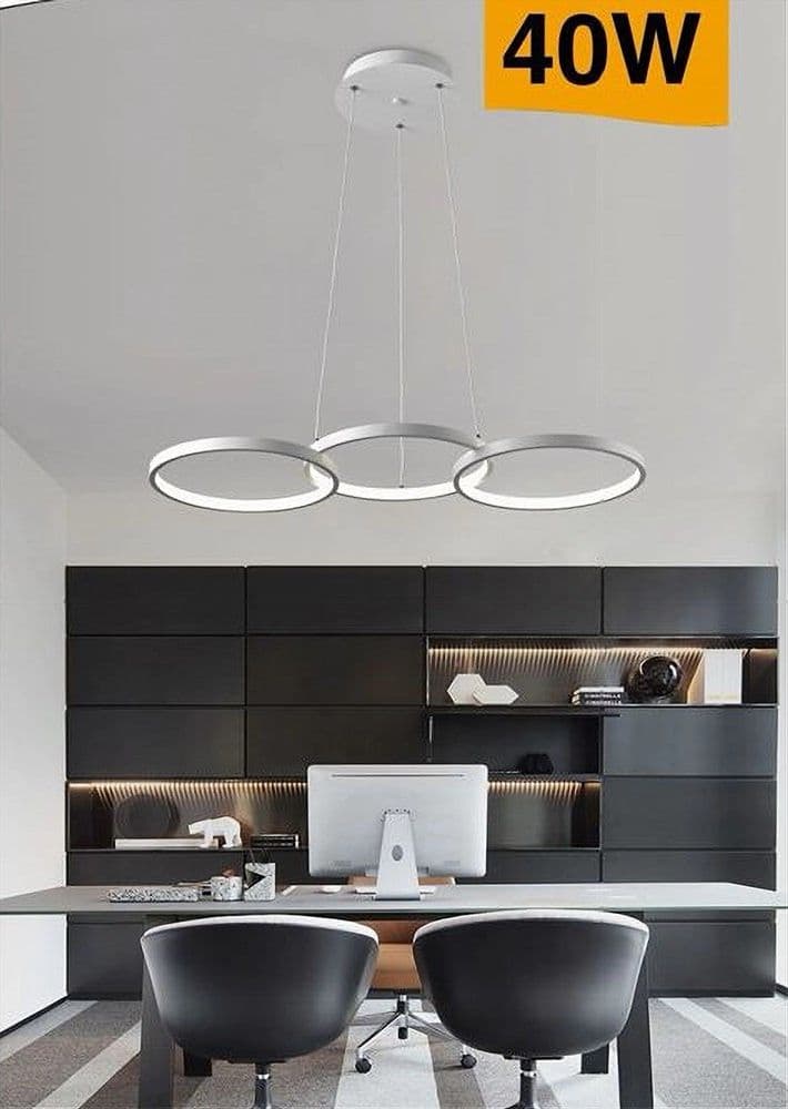 LAMPADARIO A SOSPENSIONE DA SOFFITTO 3 ANELLI TRE TONALITÀ DI COLORE 40W B63-B3C in Lampade a sospensione Trade Shop italia - Napoli, commercioVirtuoso.it