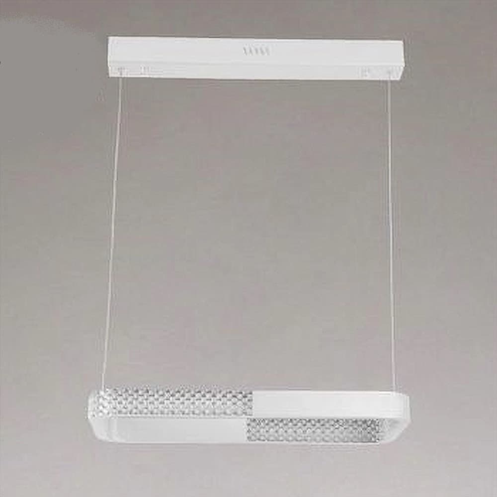 LAMPADARIO A SOSPENSIONE LED 18W RETTANGOLARE BIANCO CRISTALLO TELECOMANDO 32002 in Lampadari Trade Shop italia - Napoli, commercioVirtuoso.it