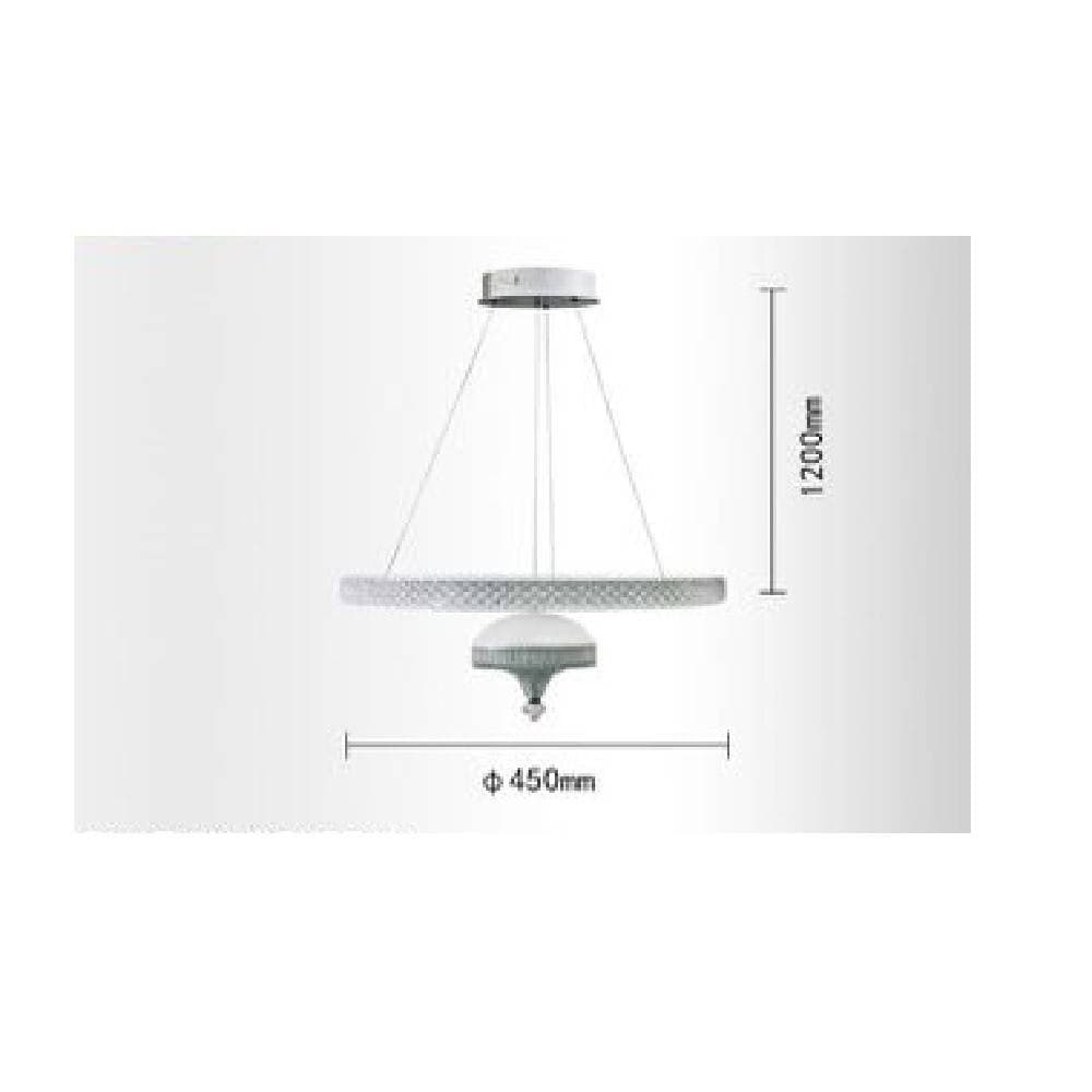 Lampadario-A-Sospensione-Led-50-W-Bianco-Anello-Sospeso-Effetto-Cristallo-Lp-17b