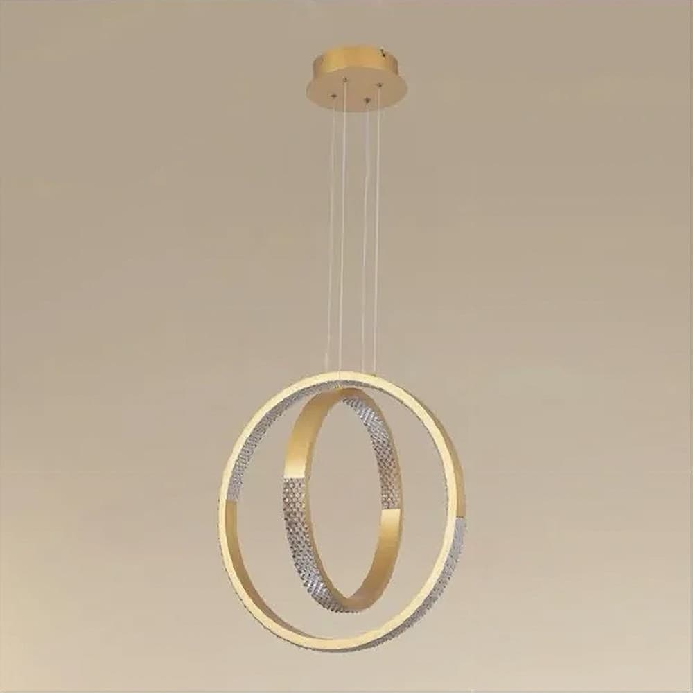 LAMPADARIO A SOSPENSIONE LED 64 W CIRCOLARE EFFETTO CRISTALLO MODERNO ORO 32170 in Lampadari Trade Shop italia - Napoli, commercioVirtuoso.it