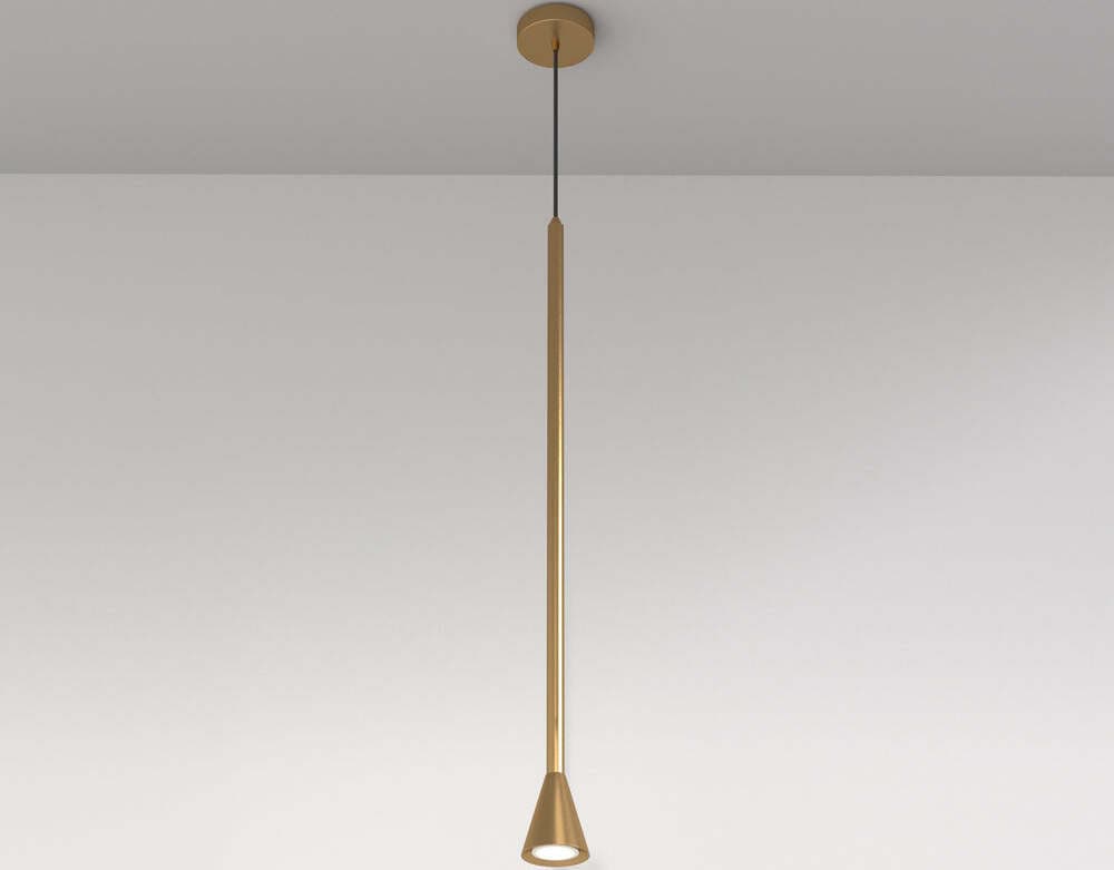 Lampadario-A-Sospensione-Moderno-Arrow-Metallo-Oro-1-Luce-Gu10-40W