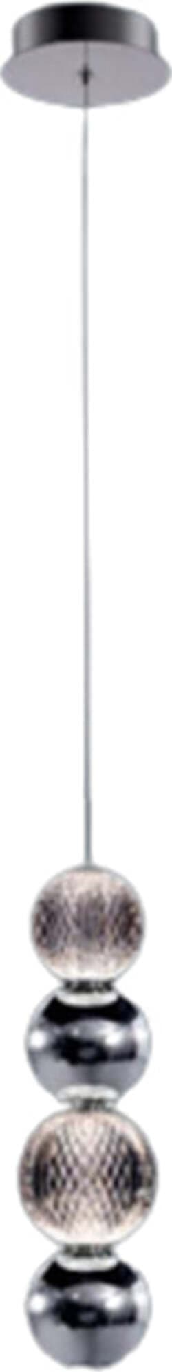 Lampadario-A-Sospensione-Moderno-Brillante-5-Sfere-Acrilico-Metallo-Cromo-Led-7W