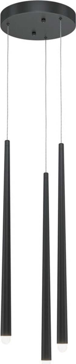 Lampadario-A-Sospensione-Moderno-Cascade-Alluminio-Nero-3-Luci-Led-18W
