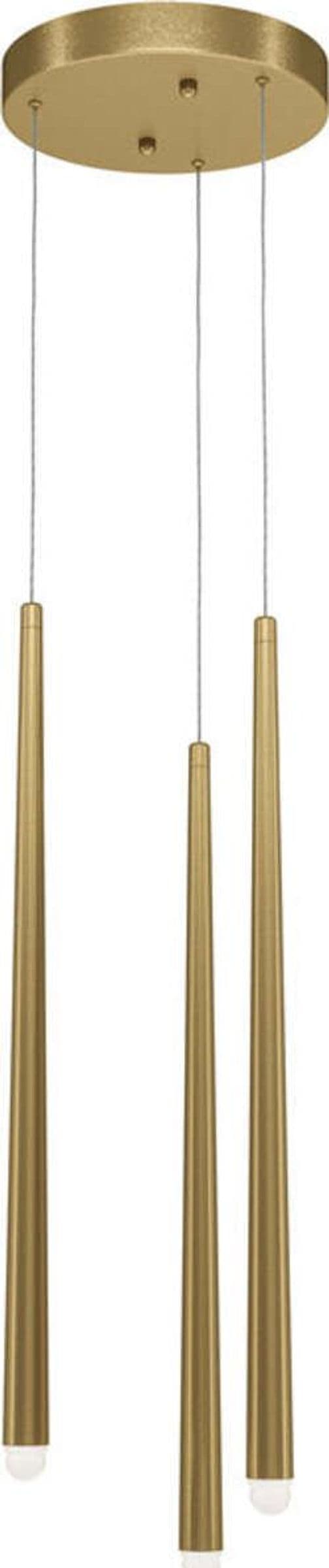 Lampadario-A-Sospensione-Moderno-Cascade-Alluminio-Ottone-3-Luci-Led-18W