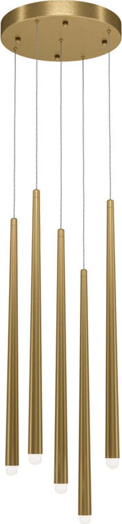 Lampadario-A-Sospensione-Moderno-Cascade-Alluminio-Ottone-5-Luci-Led-30W