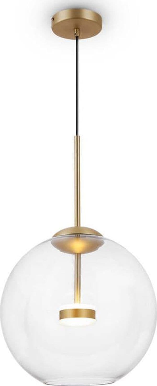 Lampadario-A-Sospensione-Moderno-Cometa-Metallo-Oro-Vetro-1-Luce-Led-12W